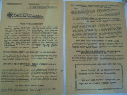 Flugblatt russisch auslands - flugblatt,