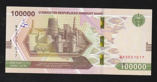 Usbekistan 100000 som - usbekistan,